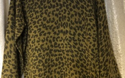 Micha green leopard print top