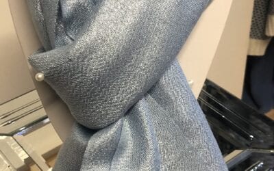 Pia Rossini blue pearl scarf