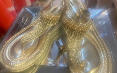 Camille sandals in gold